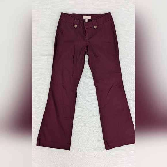 Banana Reblic Women's Burgundy Martin Fit Pants Size 2 - Picture 3 of 15